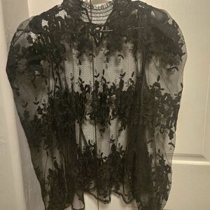 Haute Monde Black Lace Blouse